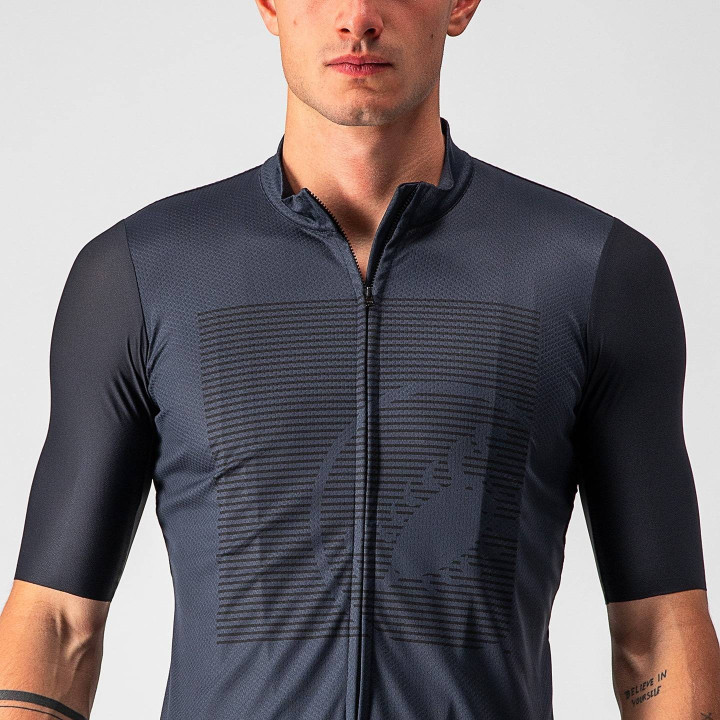 Maillot Bagarre negro-gris de CASTELLI: comodidad y estilo para tus rutas