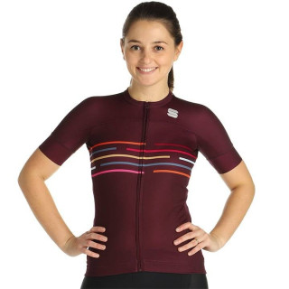 Maillot corto de ciclismo para mujer Vélodrome rojo de SPORTFUL, comodidad y estilo en cada pedaleada