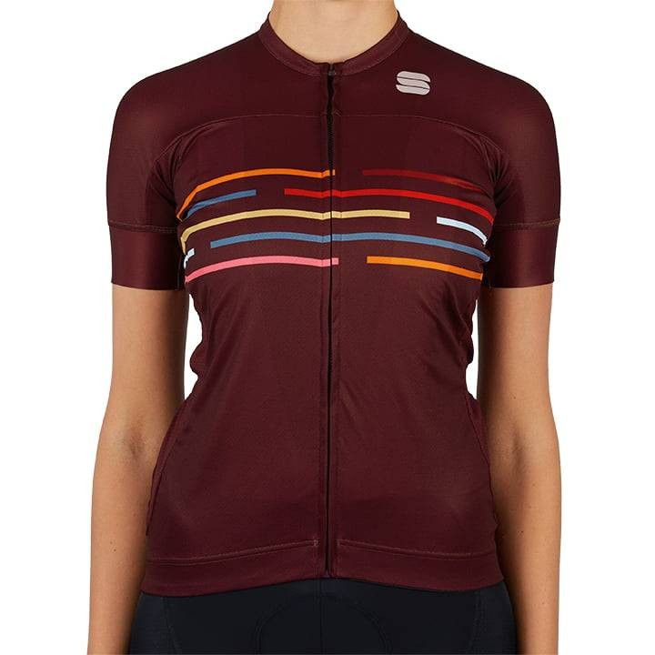 Maillot corto de ciclismo para mujer Vélodrome rojo de SPORTFUL, comodidad y estilo en cada pedaleada