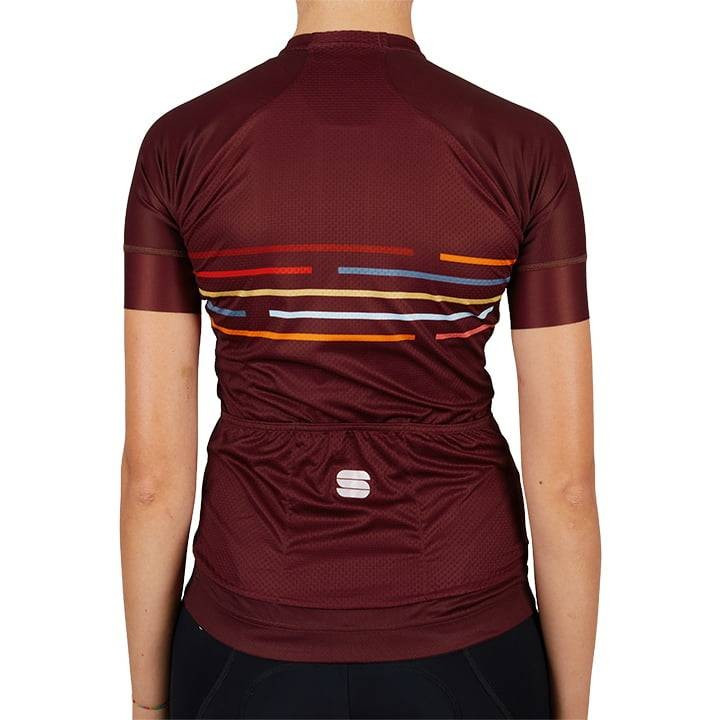 Maillot corto de ciclismo para mujer Vélodrome rojo de SPORTFUL, comodidad y estilo en cada pedaleada