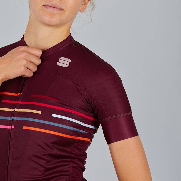 Maillot corto de ciclismo para mujer Vélodrome rojo de SPORTFUL, comodidad y estilo en cada pedaleada