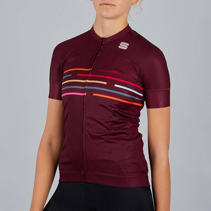 Maillot corto de ciclismo para mujer Vélodrome rojo de SPORTFUL, comodidad y estilo en cada pedaleada