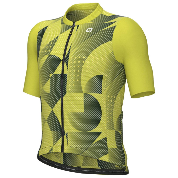Maillot corto ALÉ Enjoy verde neón: comodidad y estilo en tus rutas en bici