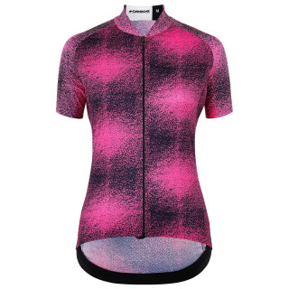 Maillot corto para mujer ASSOS Uma GT C2 EVO Zeus en fucsia y negro, comodidad y estilo para tus rutas
