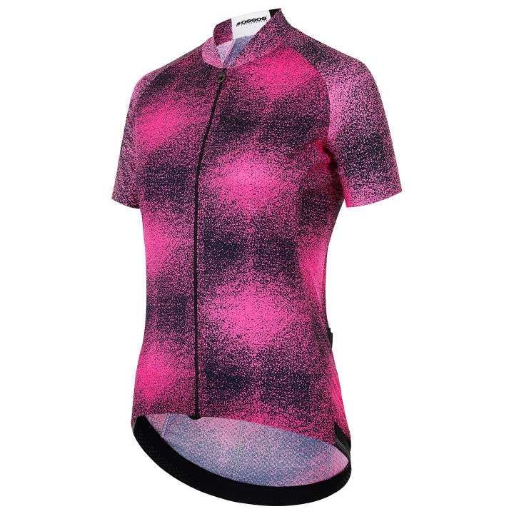 Maillot corto para mujer ASSOS Uma GT C2 EVO Zeus en fucsia y negro, comodidad y estilo para tus rutas
