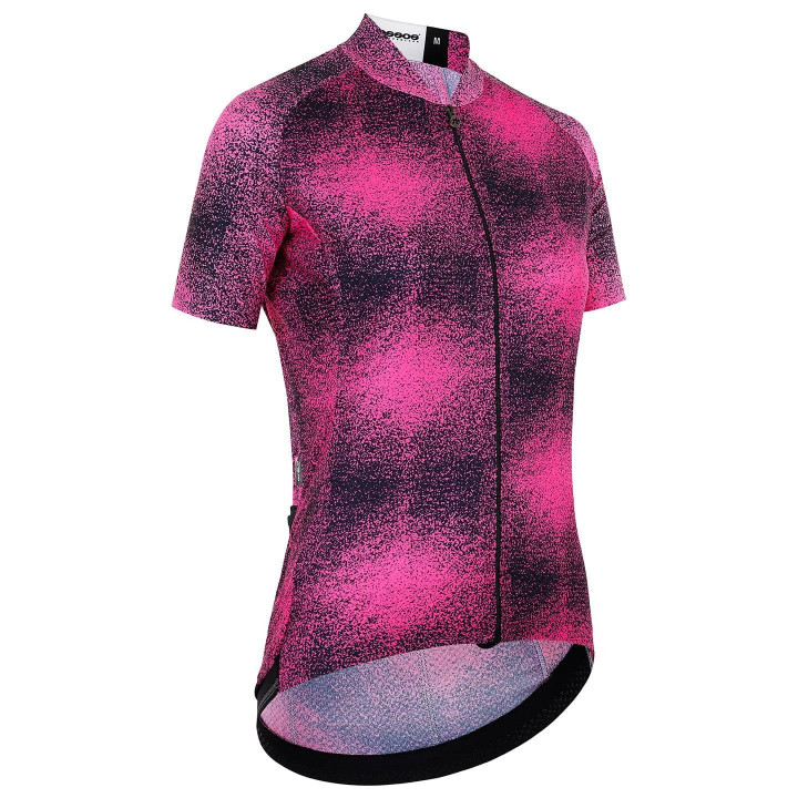 Maillot corto para mujer ASSOS Uma GT C2 EVO Zeus en fucsia y negro, comodidad y estilo para tus rutas