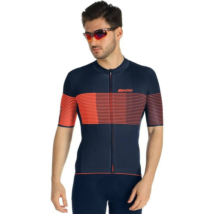 Maillot de ciclismo Tono Freccia azul SANTINI: comodidad y frescura en cada pedalada