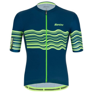 Maillot de ciclismo SANTINI Tono Profilo azul, comodidad y estilo para tus rutas