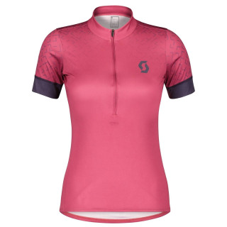 Maillot corto mujer SCOTT Endurance 20 en lila y fucsia, ideal para ciclistas