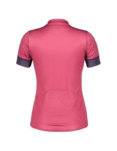 Maillot corto mujer SCOTT Endurance 20 en lila y fucsia, ideal para ciclistas 2