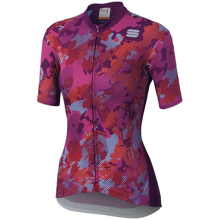 Maillot corto de ciclismo mujer Loto lila de Sportful, comodidad y estilo en cada ruta
