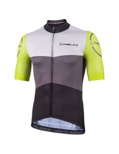 Maillot de ciclismo NALINI Hollywood en negro y blanco, ideal para cualquier ruta