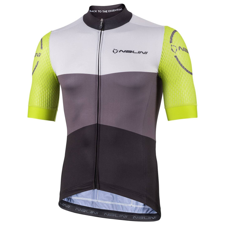Maillot de ciclismo NALINI Hollywood en negro y blanco, ideal para cualquier ruta