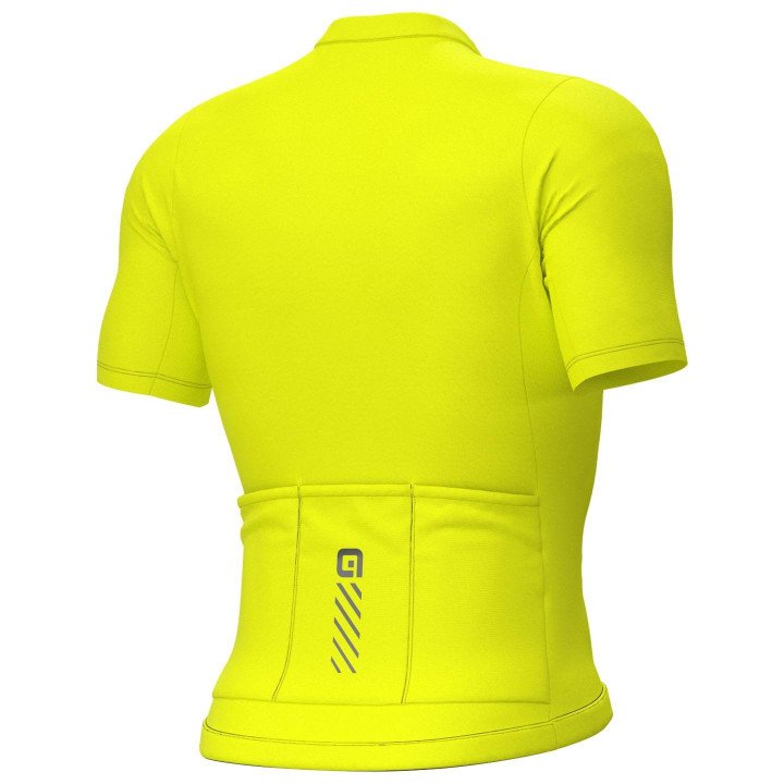 Maillot corto ALÉ amarillo neón: comodidad y estilo para tus rutas en bicicleta