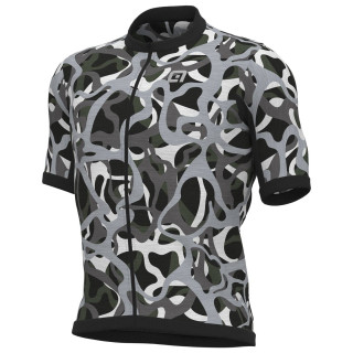Maillot corto ALÉ Woodland gris: comodidad y estilo para tus rutas en bici