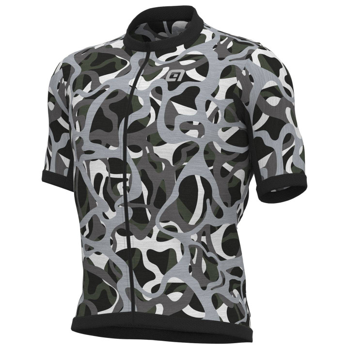 Maillot corto ALÉ Woodland gris: comodidad y estilo para tus rutas en bici