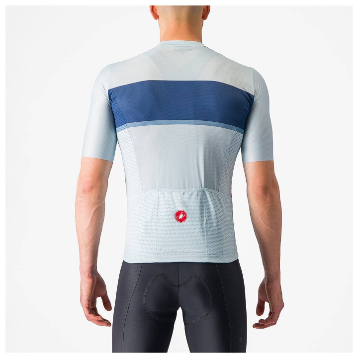 Maillot corto Castelli Tradizione azul claro: comodidad y estilo para tus rutas en bici