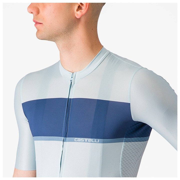 Maillot corto Castelli Tradizione azul claro: comodidad y estilo para tus rutas en bici