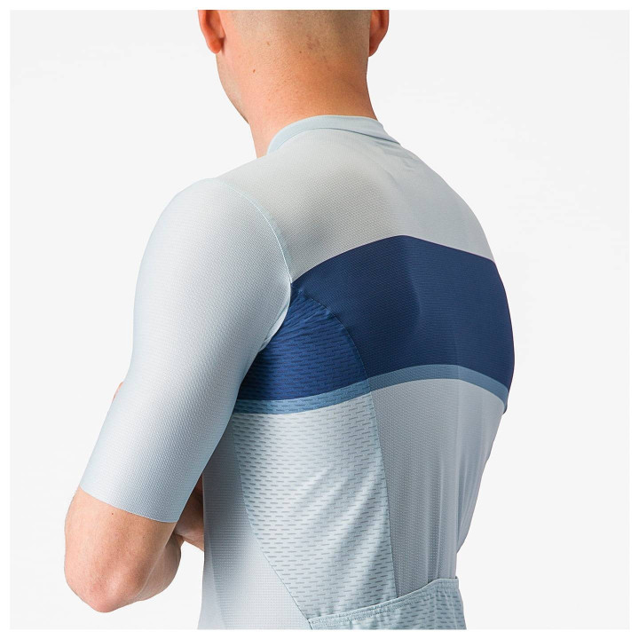 Maillot corto Castelli Tradizione azul claro: comodidad y estilo para tus rutas en bici