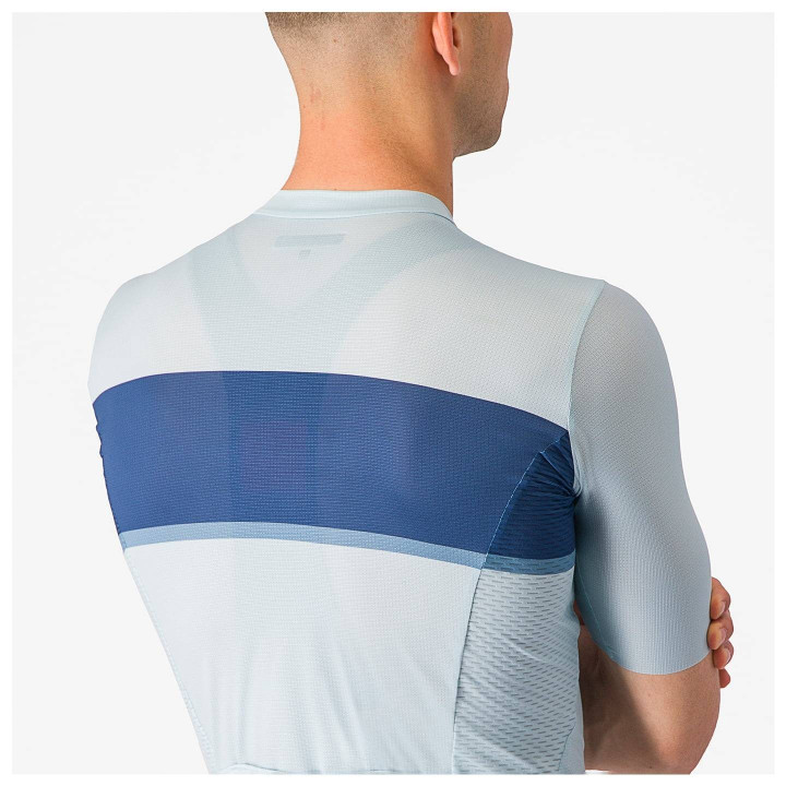 Maillot corto Castelli Tradizione azul claro: comodidad y estilo para tus rutas en bici