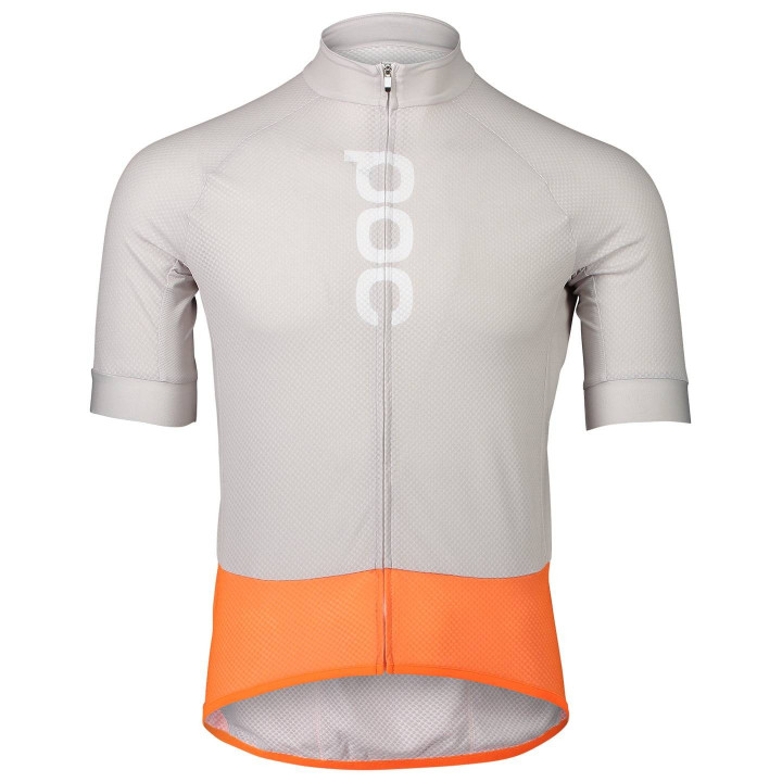 Maillot mangas cortas Essential Road Logo naranja - gris POC