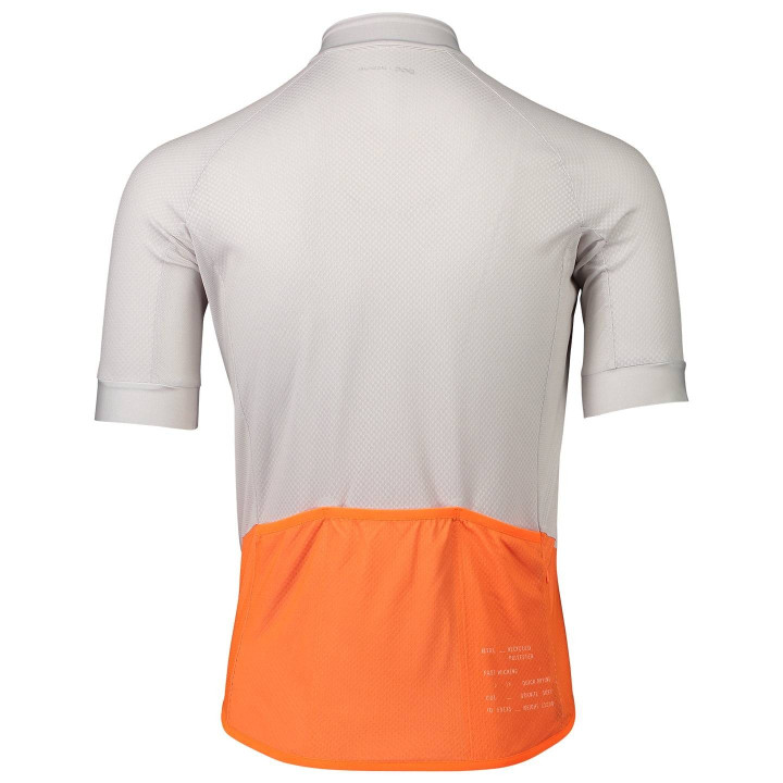 Maillot mangas cortas Essential Road Logo naranja - gris POC