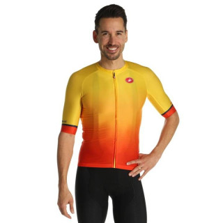 Maillot Aero Race 6.0 en amarillo y rojo de CASTELLI para un ciclismo cómodo y fresco