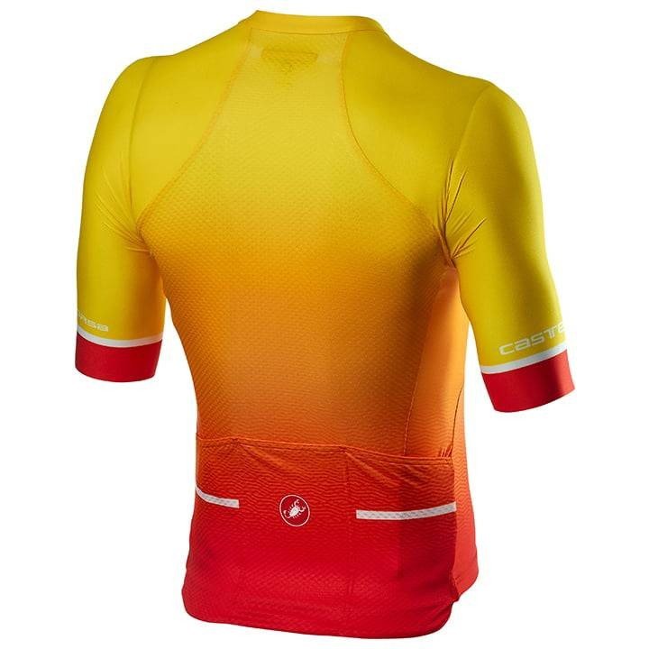 Maillot Aero Race 6.0 en amarillo y rojo de CASTELLI para un ciclismo cómodo y fresco
