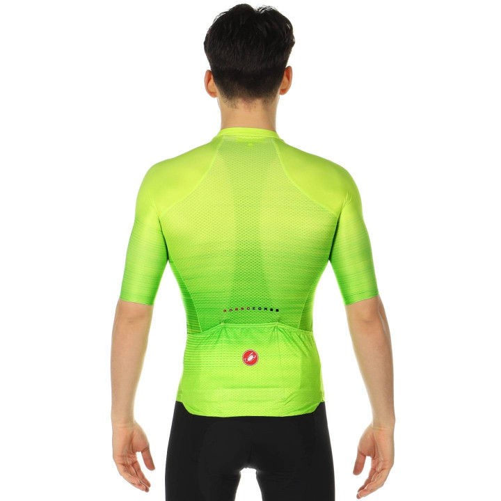 Maillot Aero Race 6.0 verde neón de CASTELLI: estilo y comodidad para tus rutas en bici