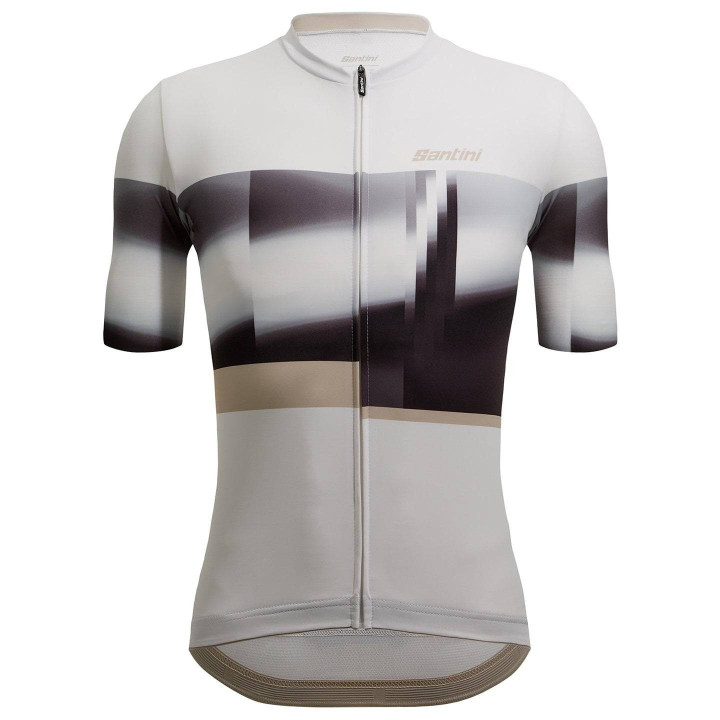 Maillot SANTINI Mirage negro y blanco: comodidad y estilo para tus rutas en bici