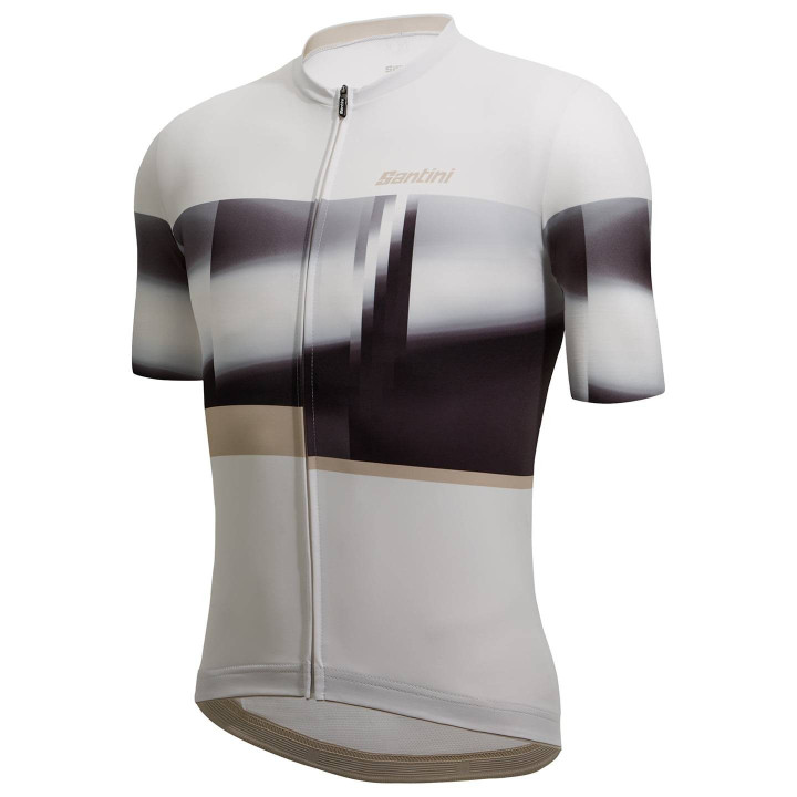 Maillot SANTINI Mirage negro y blanco: comodidad y estilo para tus rutas en bici