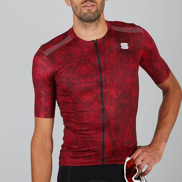 Maillot corto Sportful Escape Supergiara en rojo, comodidad y estilo para ciclistas