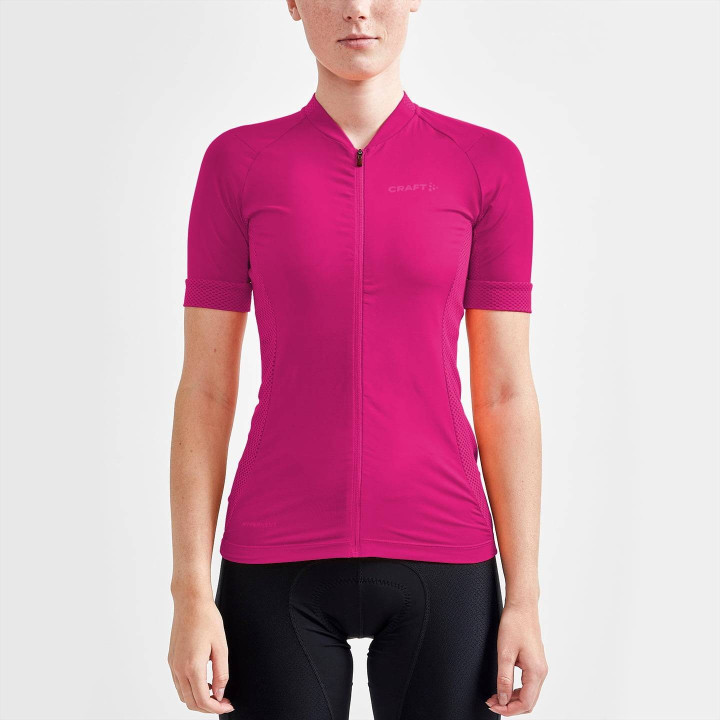 Maillot corto mujer CRAFT ADV Endur fucsia, comodidad y estilo en cada pedaleada
