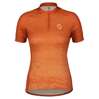 Maillot corto para mujer SCOTT Endurance 30 en naranja y beige, comodidad y estilo para tus rutas en bicicleta