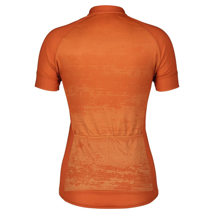 Maillot corto para mujer SCOTT Endurance 30 en naranja y beige, comodidad y estilo para tus rutas en bicicleta