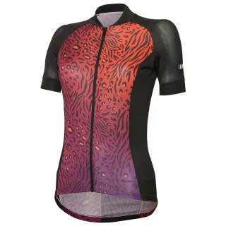 Maillot corto para mujer RH+ Venere Evo en naranja, lila y negro: estilo y comodidad en tus rutas