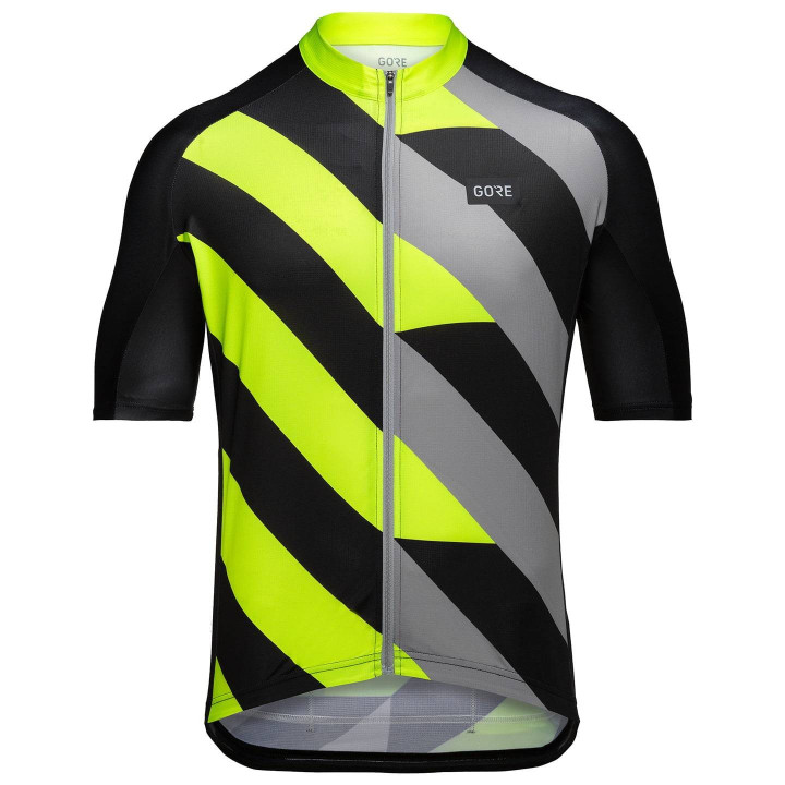 Maillot Signal negro y amarillo neón de GORE WEAR para ciclistas que buscan estilo y comodidad