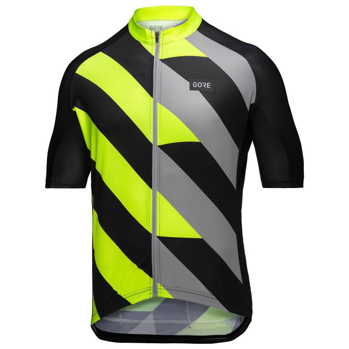 Maillot Signal negro y amarillo neón de GORE WEAR para ciclistas que buscan estilo y comodidad