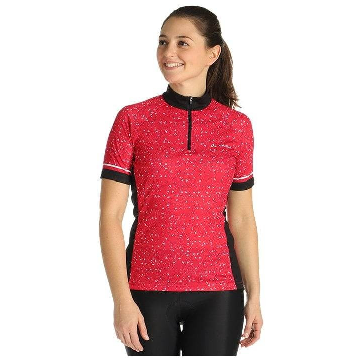Maillot corto para mujer VAUDE Dotchic III rojo, comodidad y estilo en cada pedalada