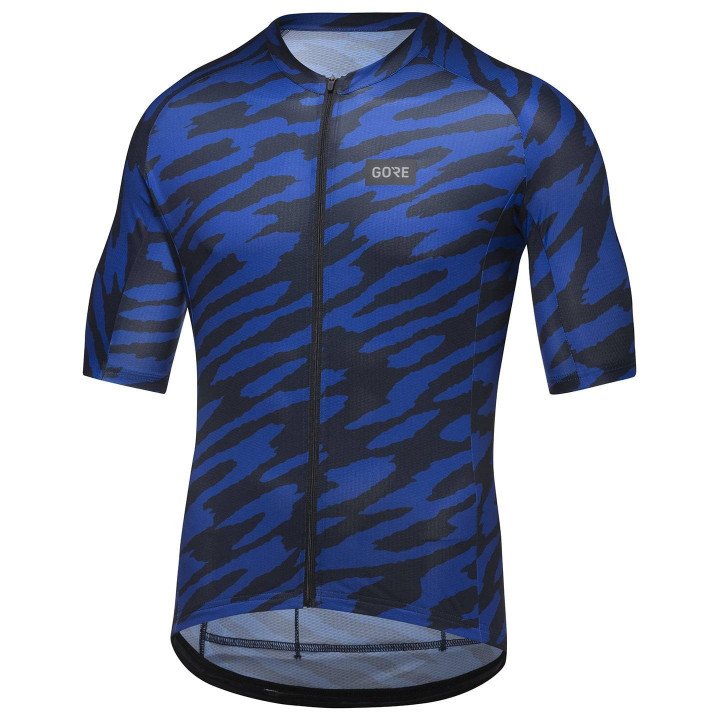 Maillot corto GORE WEAR Spirit Organic Camo azul, estilo y comodidad en cada pedalada