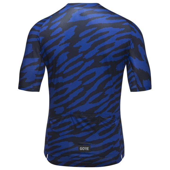 Maillot corto GORE WEAR Spirit Organic Camo azul, estilo y comodidad en cada pedalada