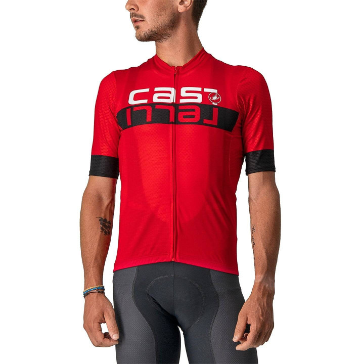 Maillot Scorpione 2 rojo-negro de Castelli para ciclistas que buscan estilo y comodidad
