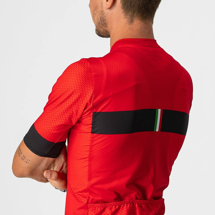 Maillot Scorpione 2 rojo-negro de Castelli para ciclistas que buscan estilo y comodidad