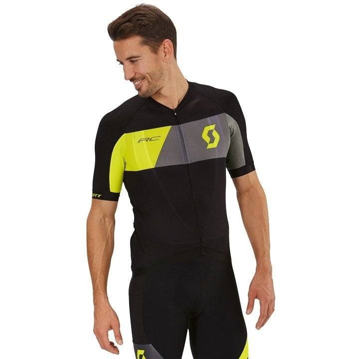 Maillot SCOTT RC Premium Pro Tec amarillo-negro: comodidad y rendimiento en cada pedalada