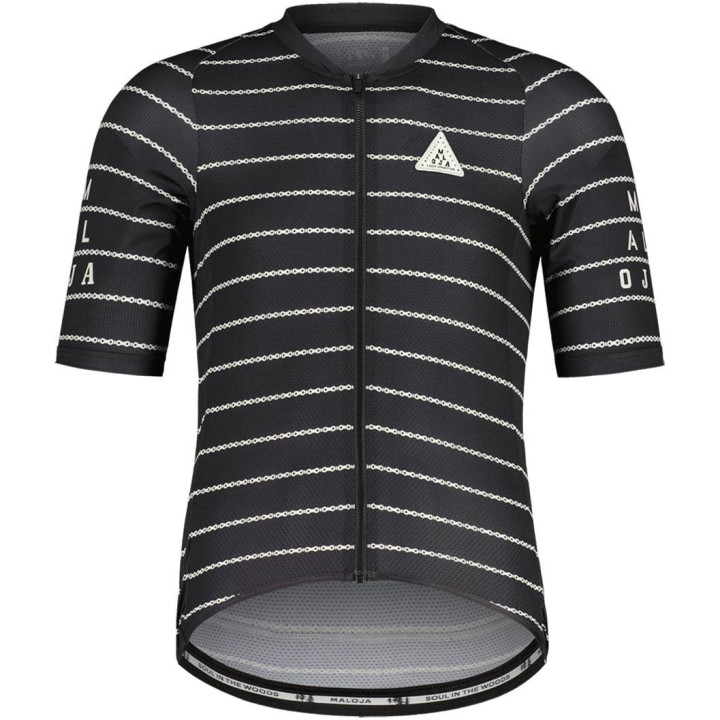 Maillot mangas cortas BishornM. negro - blanco MALOJA