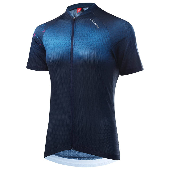Maillot de ciclismo corto para mujer LÖFFLER Axo Vent en azul oscuro