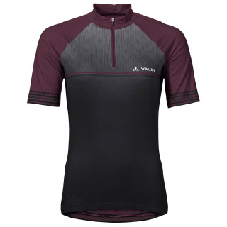 Maillot de ciclismo corto para mujer VAUDE en lila y negro, ideal para tus rutas