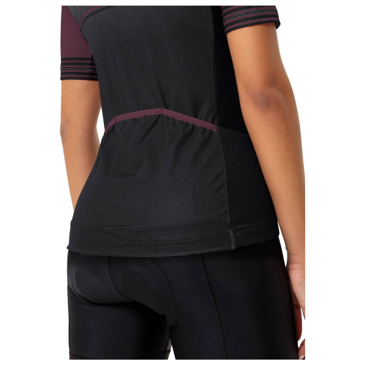 Maillot de ciclismo corto para mujer VAUDE Posta HZ II en lila y negro