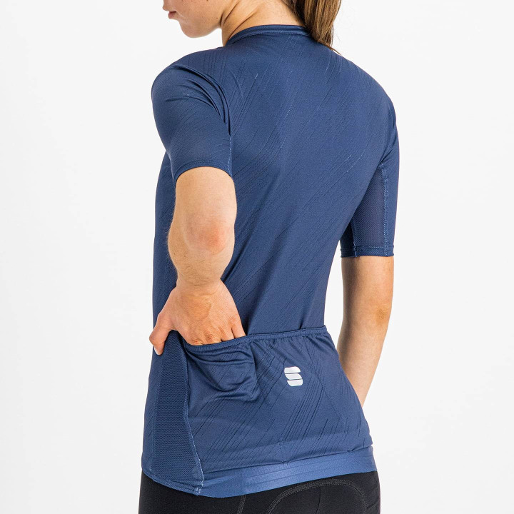 Maillot corto de ciclismo para mujer Flare azul de SPORTFUL, comodidad y estilo en tus rutas