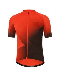 Maillot corto GORE WEAR Fade en naranja y negro para ciclistas que buscan estilo y comodidad 2
